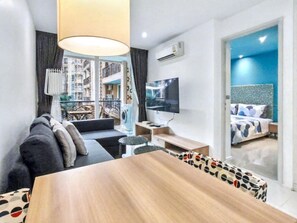 Apartemen, 1 kamar tidur, akses difabel, balkon | Ruang keluarga