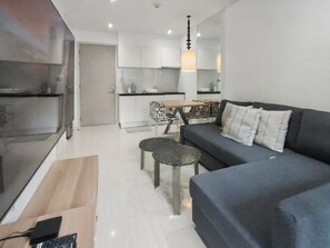 Apartment, 1 Bedroom, Accessible, Balcony | Living room - 403c - 1 Bedroom Condo With Pool, Jomtien Beach (Pattaya)