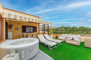 Outdoor dining - Ferienwohnung Penthouse Eden - Costa Adeje (Adeje)