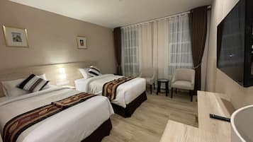 Standard Room, 2 Single Beds | Memory-foam beds, free minibar items, desk, laptop workspace