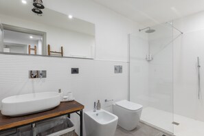 Ducha, secador de pelo, toallas