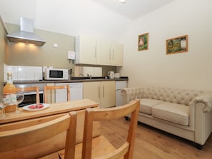 Fridge, dishwasher, electric kettle, toaster