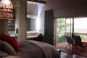 Chalet de lujo, 1 habitación, no fumadores, vistas al complejo turístico | 1 dormitorio, sábanas de algodón egipcio, ropa de cama de alta calidad