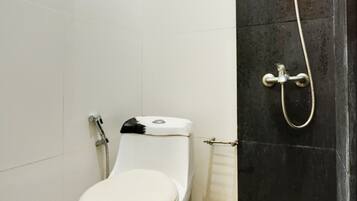 Shower, towels, soap