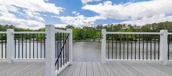 Spacious 6BR Lakefront Home: Pet-Friendly, Dock, Firepit, Ping-Pong