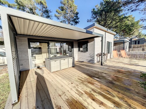 Charming Chalet with Terrace, Heated Pool, & Near Beach - Sleeps 6