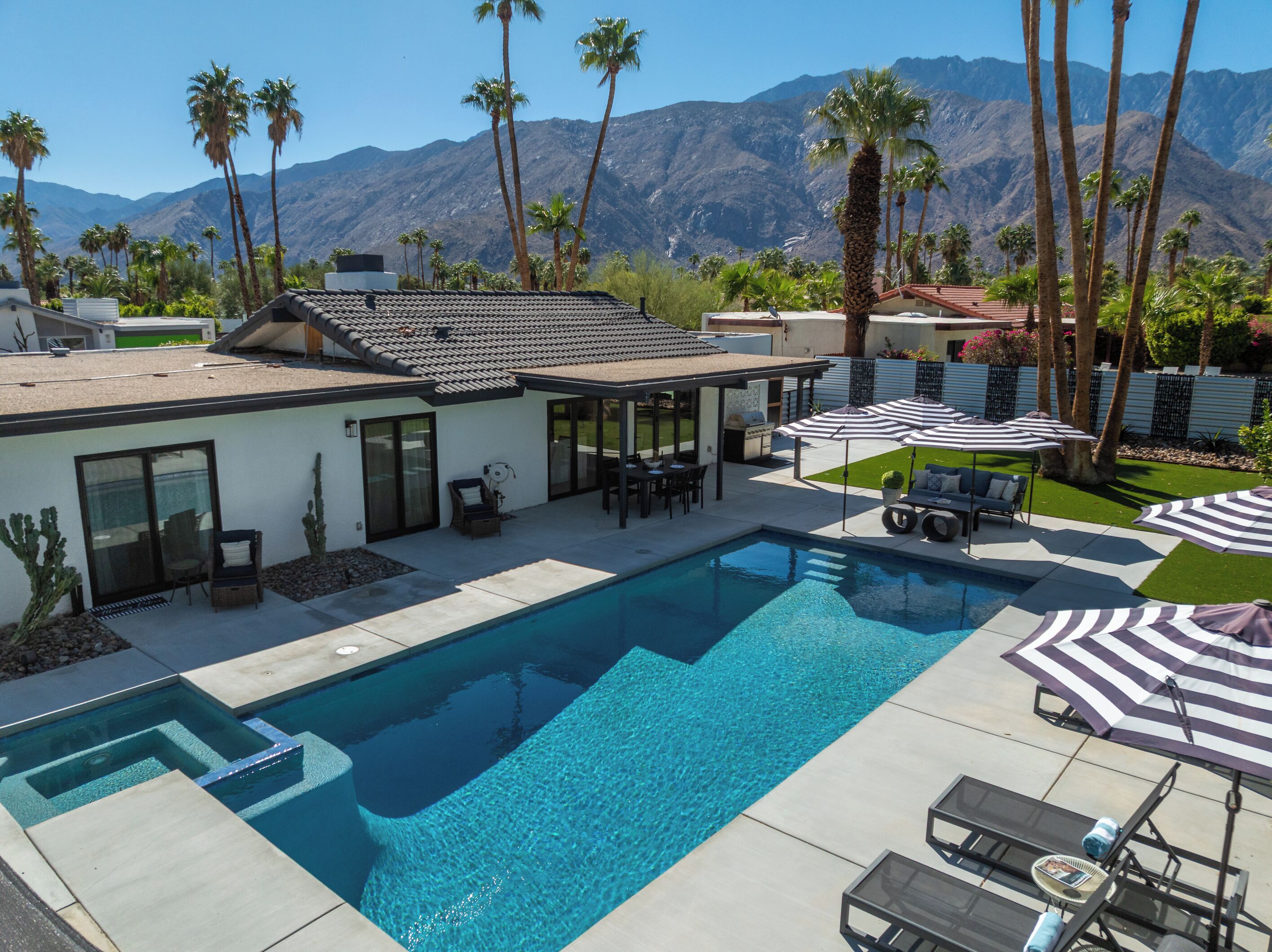 A heated pool