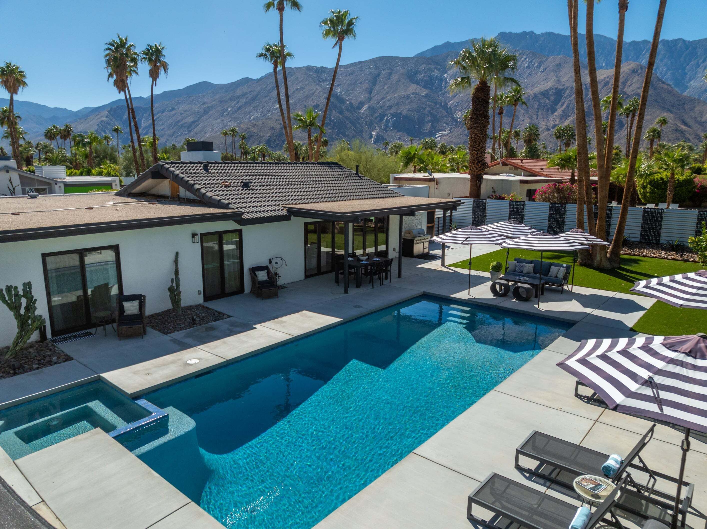 A heated pool