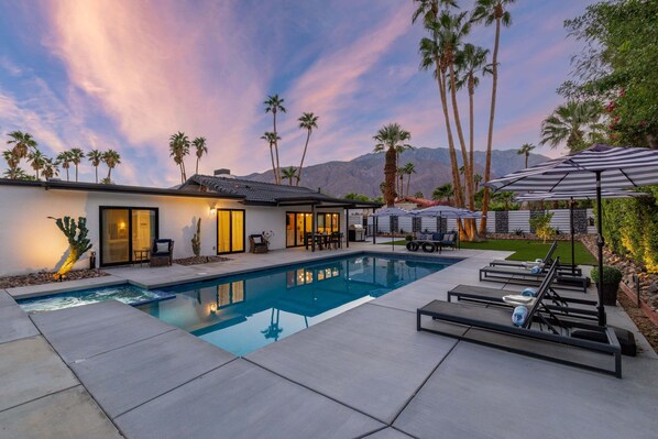 A heated pool