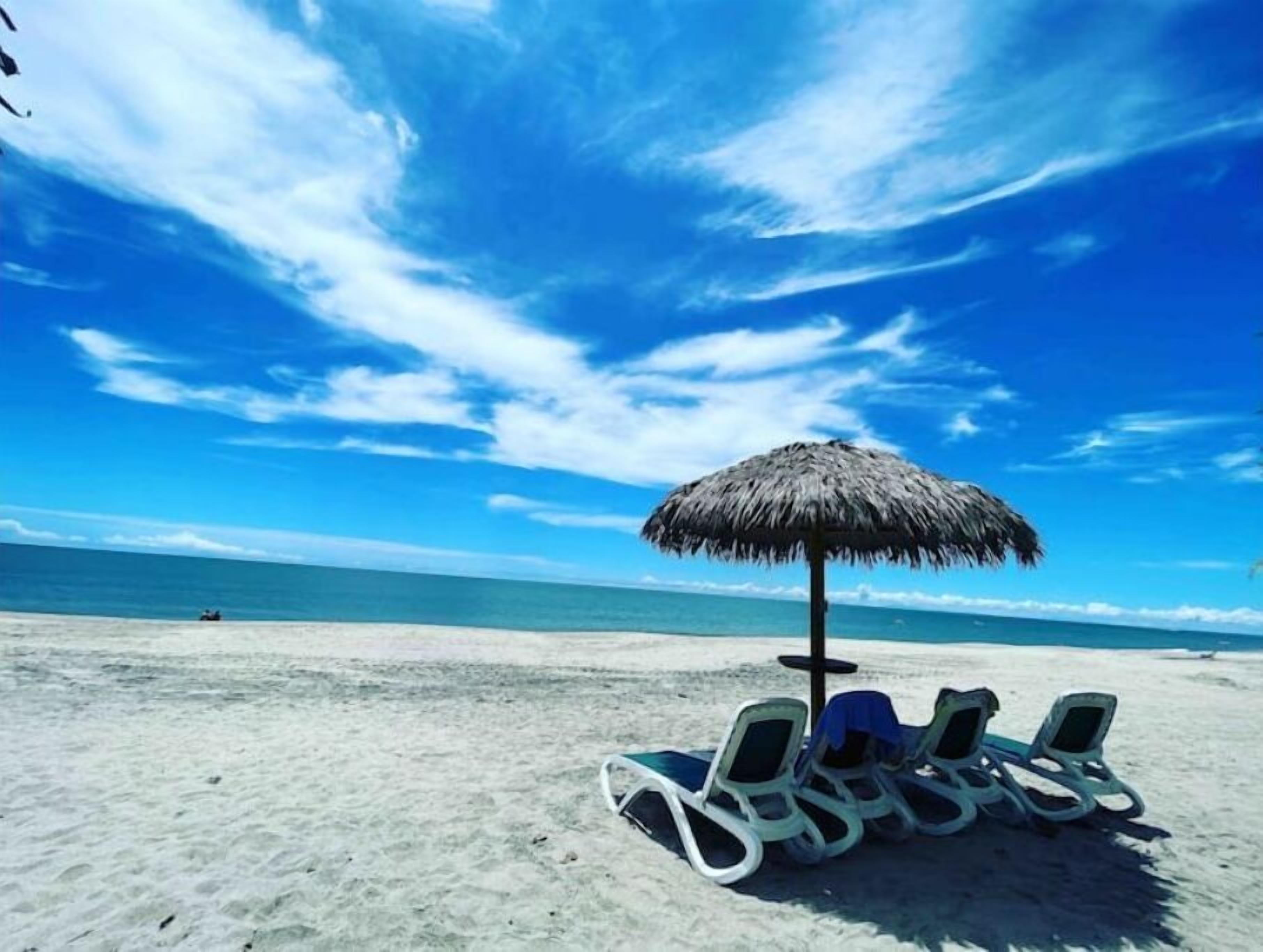 Sun loungers, beach towels