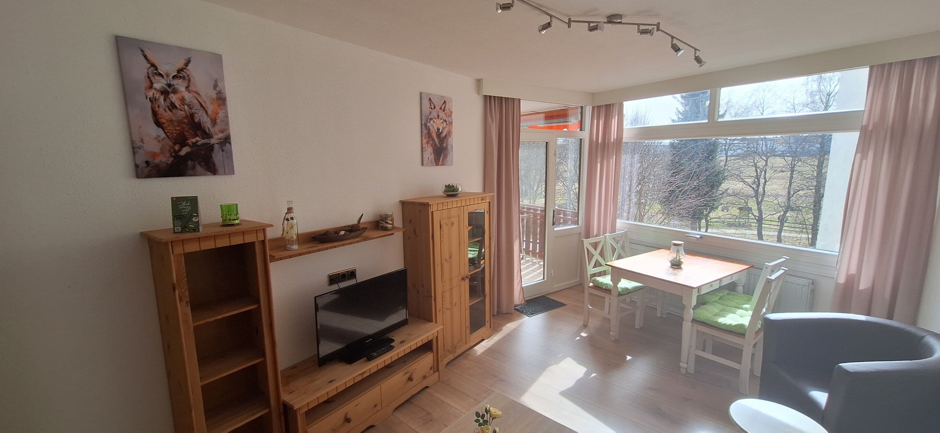 Fernseher, Tischfußball, Tischtennisplatte