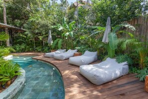 Una piscina riscaldata