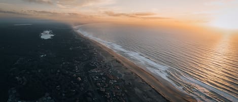在海滩