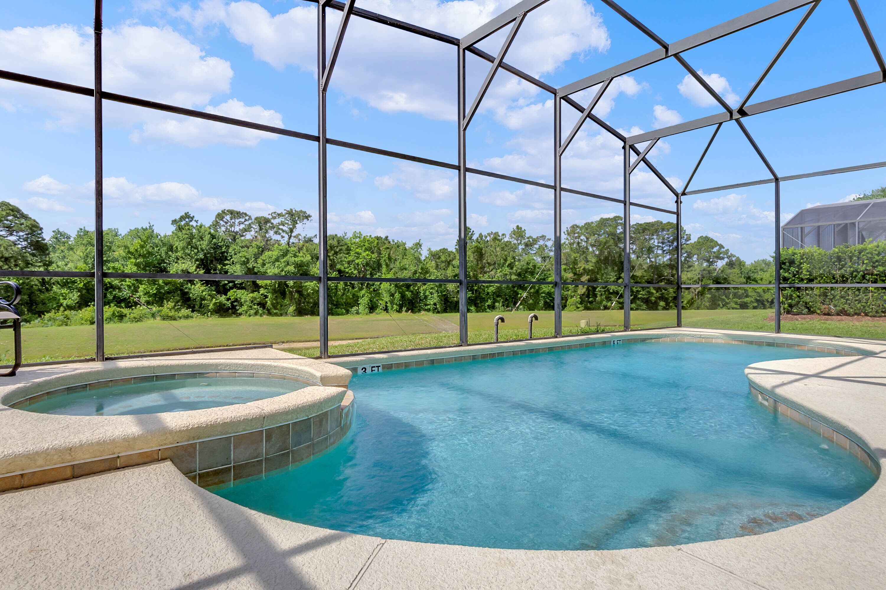 A heated pool
