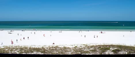 On the beach, beach towels