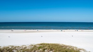 On the beach, beach towels