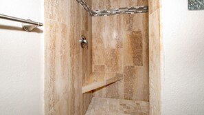 Bathtub, hair dryer, towels