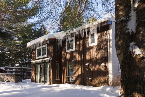 View of the cottage during winter