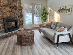 Télévision, cheminée