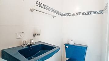 Ducha, artículos de higiene personal ecológicos y secador de pelo