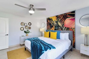 2 bedrooms, iron/ironing board, travel crib, free WiFi