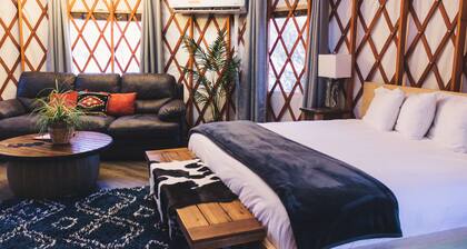 Luxury Glamping Yurt Resort Between National Parks with desert mountain views, close to hiking trails, slot canyons, off-roading and more!