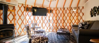 Luxury Glamping Yurt Resort Between National Parks with desert mountain views, close to hiking trails, slot canyons, off-roading and more!