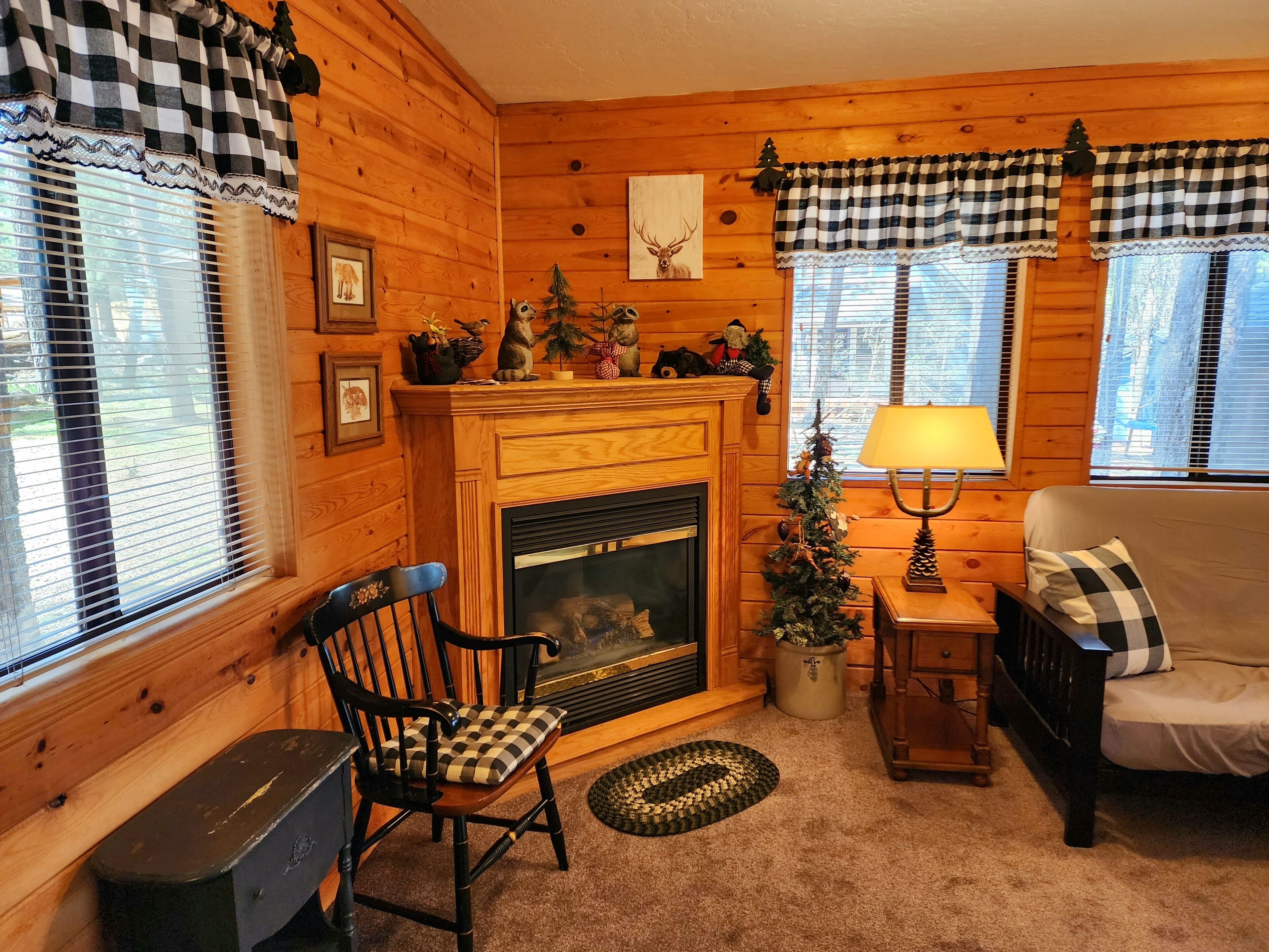 COZY CABIN WITH TRUE "CABIN FEEL" FENCED FOR THE PUPS