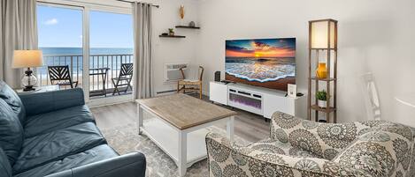 TV connectée, cheminée