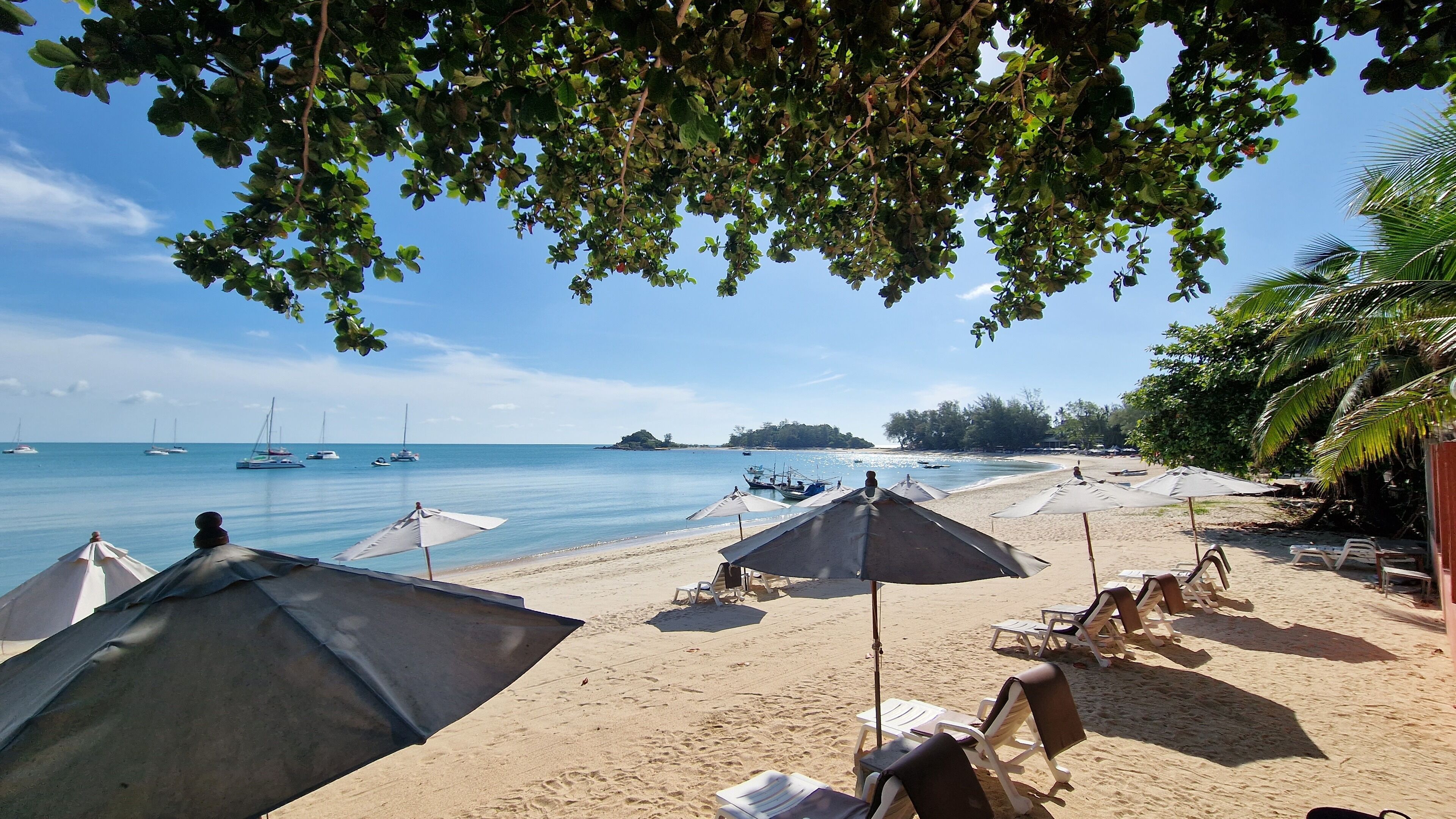 In Strandnähe, Liegestühle, Strandtücher