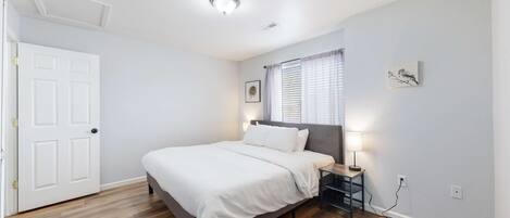 2 bedrooms, iron/ironing board, travel cot, WiFi