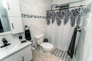 Hair dryer, towels