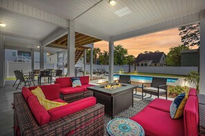 Terrace/patio - Landing Zone | Pet-Friendly 4BR w/ Pool + Hot Tub (North Myrtle Beach)