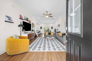 Smart TV, stereo - Landing Zone | Pet-Friendly 4BR w/ Pool + Hot Tub (North Myrtle Beach)