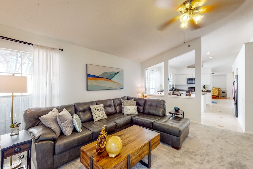 Centrally located home with a firepit, large yard