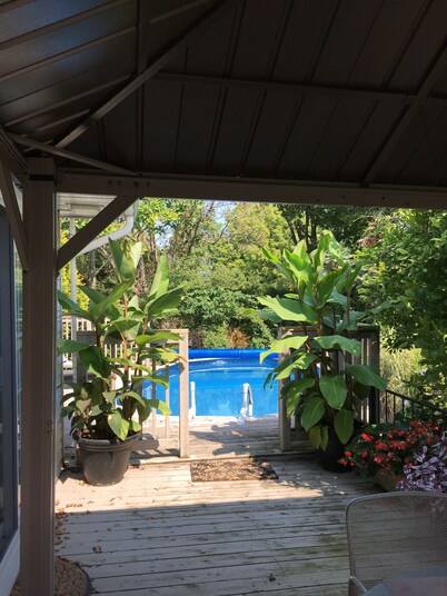 Amazing view, heated pool, gardens, beach, trails, wineries, shops & restaurants