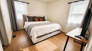 4 bedrooms, iron/ironing board, travel crib, WiFi