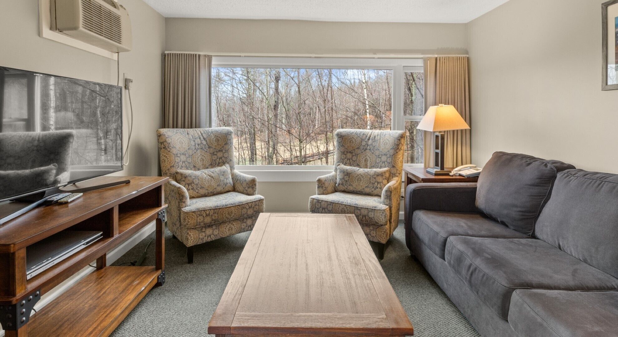 Keep warm by the Fireplace in this Two Bedroom Condo.