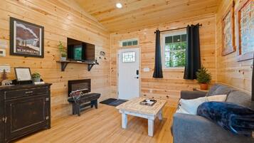 Fireplace, DVD player