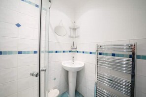 Shower, towels, soap