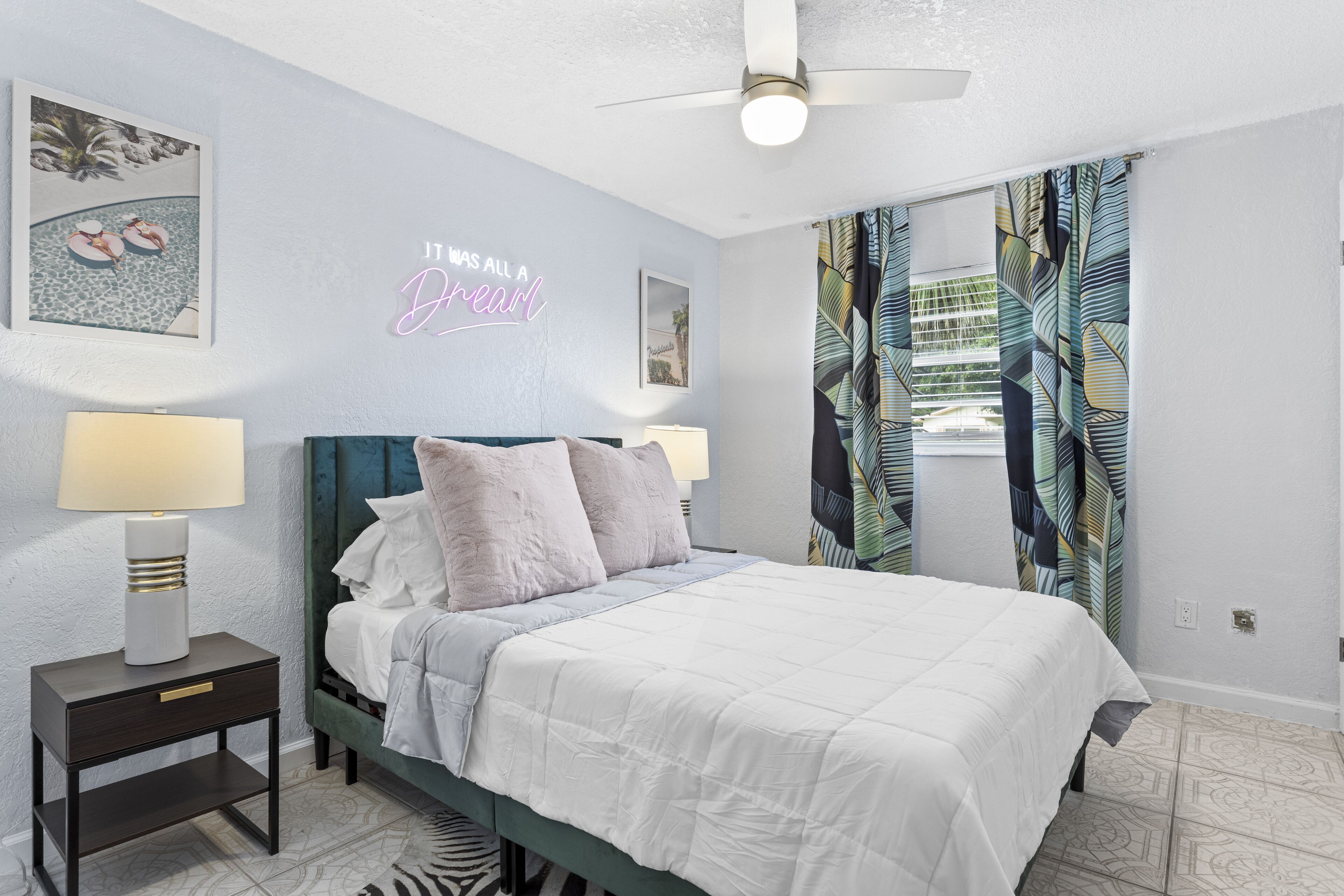 Mid-Century Hotel themed home with backyard Pool