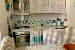 Fridge, oven, stovetop, dishwasher