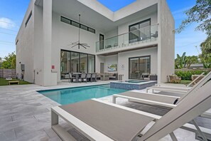 A heated pool