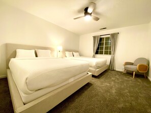 4 chambres, bureau, Wi-Fi gratuit, draps fournis