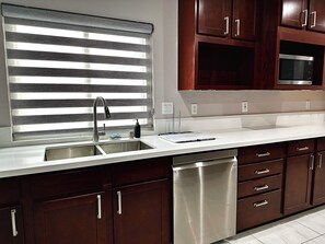 Microwave, oven, stovetop, dishwasher