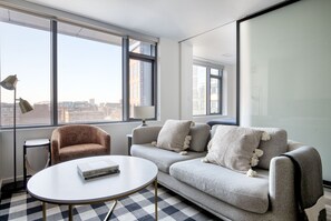 TV, stereo - Chic South End 1BR w/ Rooftop, W/D & Gym, nr Restaurants, by Blueground (Boston)