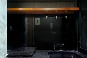 Apartment | Private kitchen | Full-size fridge, stovetop