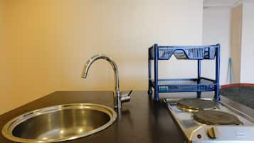 Apartment, 2 Bedrooms | Private kitchen | Full-sized fridge, stovetop, electric kettle
