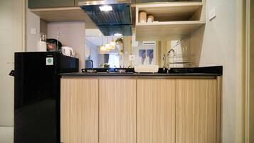 Appartamento, 2 camere da letto | Cucina privata | Frigorifero con congelatore, piano cottura