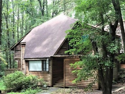 Cheerful cabin, tucked away, for nature lovers.